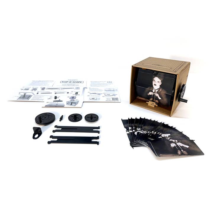 Fliposcope - Wholesale Doe-het-zelf-knutselset - Fliposcope - Charlie Chaplin doe-het-zelf flipboekmachine als aandenken2