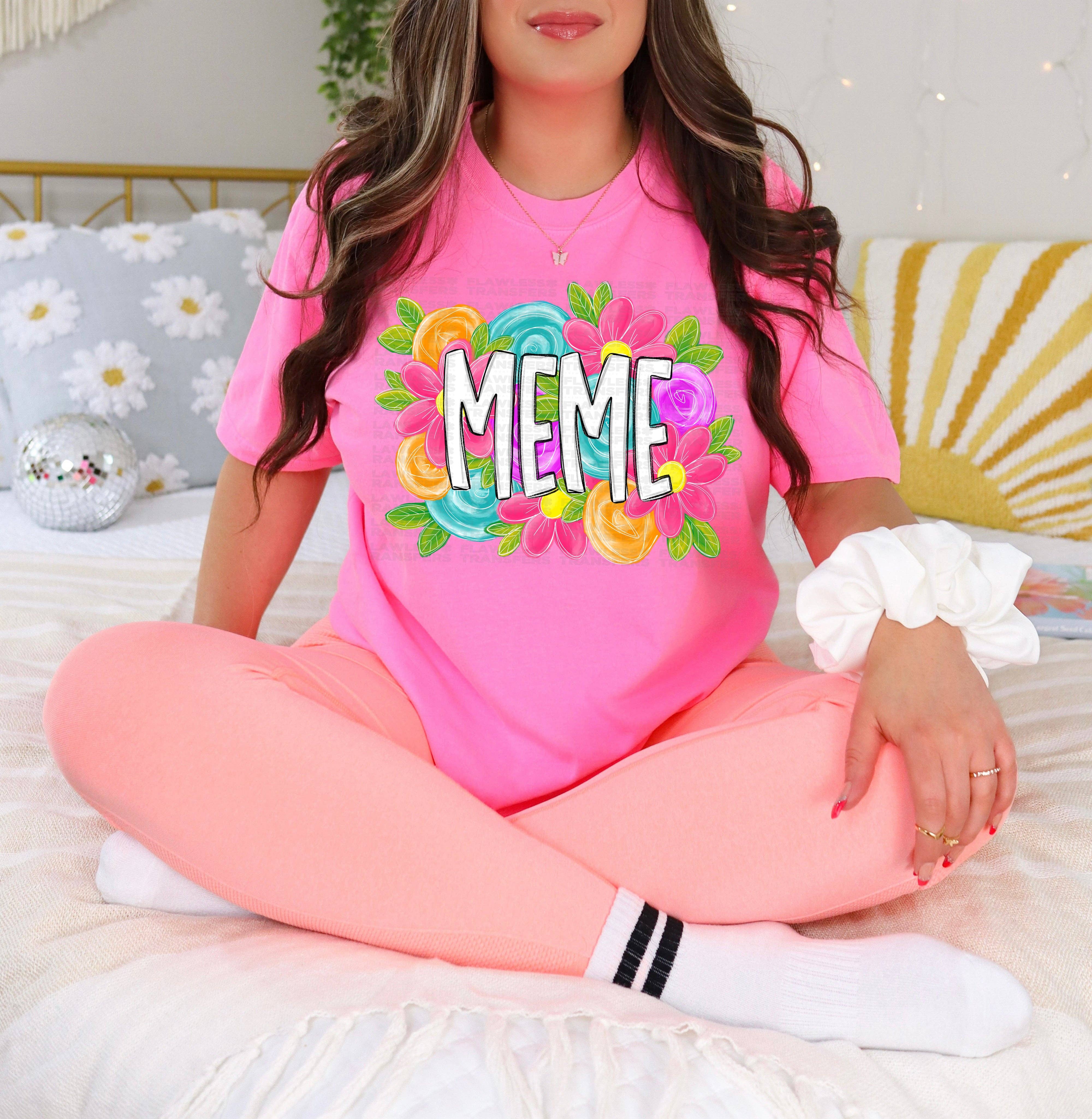 Flawless Transfers - Wholesale Sublimation Transfer - Meme Bright Floral DTF Transfer0