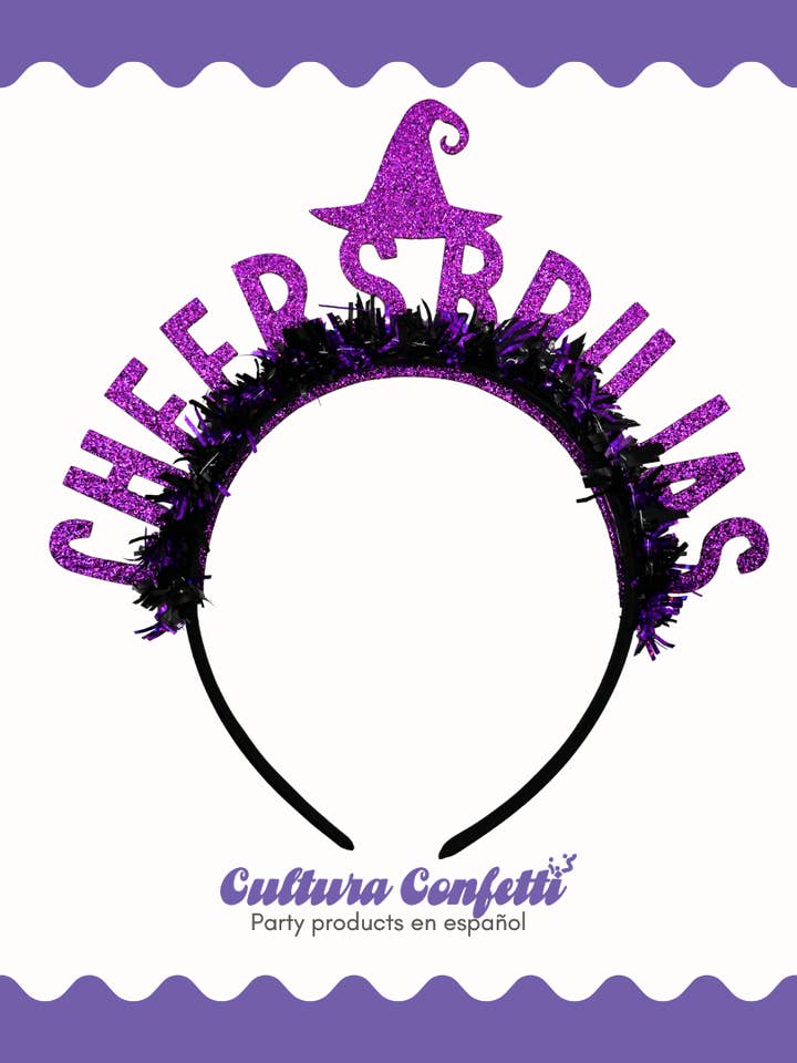 Cheers Brujas Halloween Headband for wholesale by Cultura Confetti