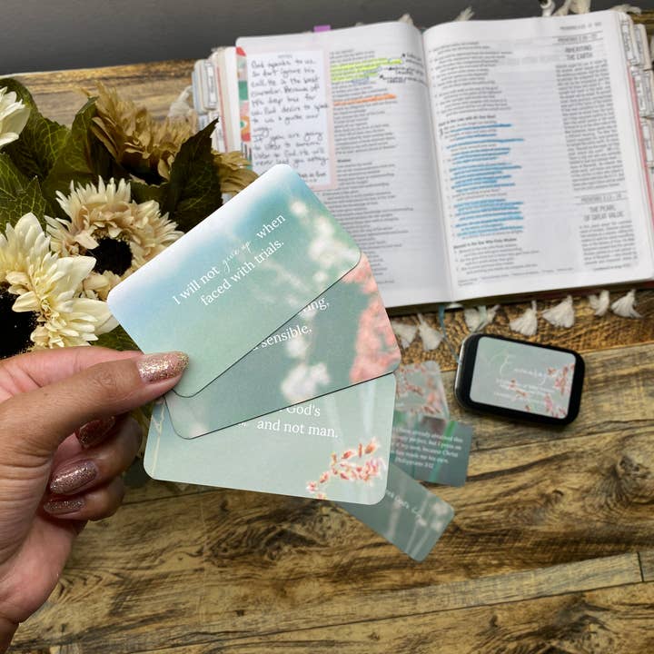 Cartes de poche pour encourager les affirmations bibliques pour la vente par Dear Bold Believer