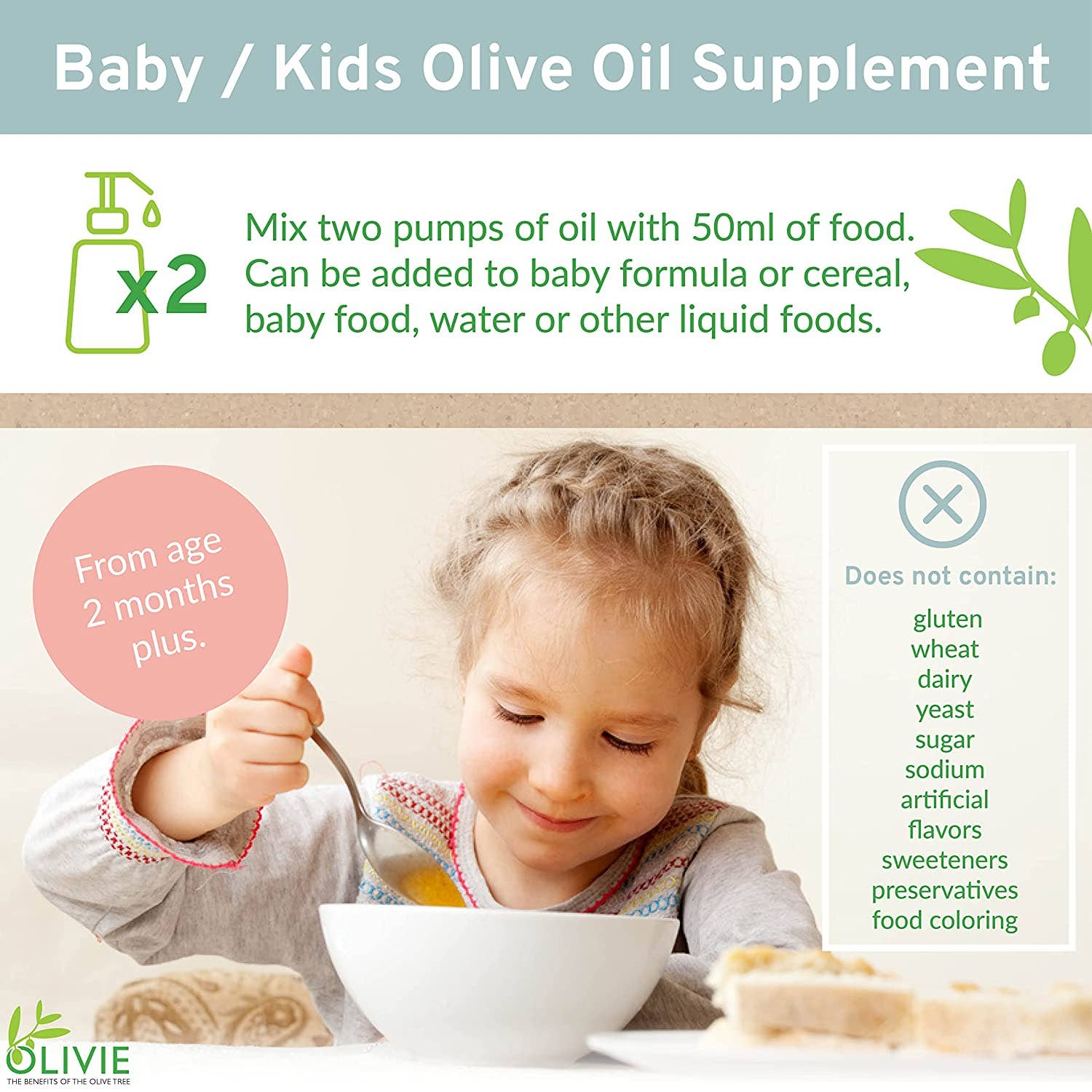 ATLAS OLIVE OILS - Wholesale Oral Supplement/Vitamin - OLIVIE BABY/Kids 250ML - Colic Relief for Babies and Kids2