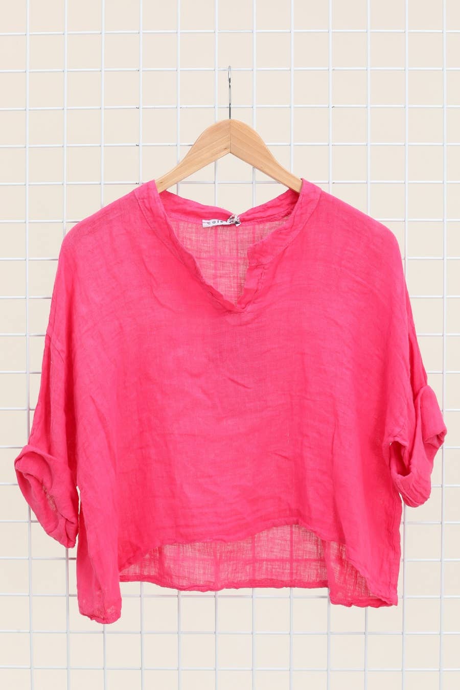 la maison des fibres naturelles - Wholesale Blouse - Dames - Linnen top met v-hals 23100, 100% linnen15