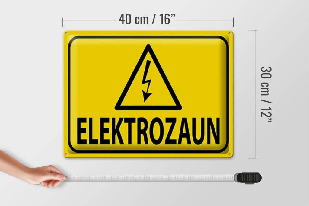 Femer - Wholesale Sign - Tin sign note 40x30cm electric fence warning sign caution decorative sign tin sign4