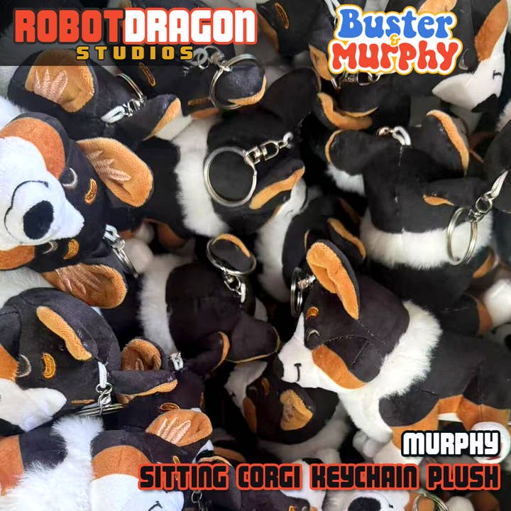 Buster & Murphy: Murphy Sitting Keychain Plush for wholesale by Robot Dragon Studios
