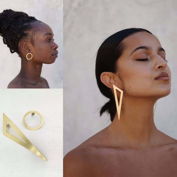 Mismatched Asymmetrical Statement Earrings Fashion Jewellery for wholesale by Laka Luka