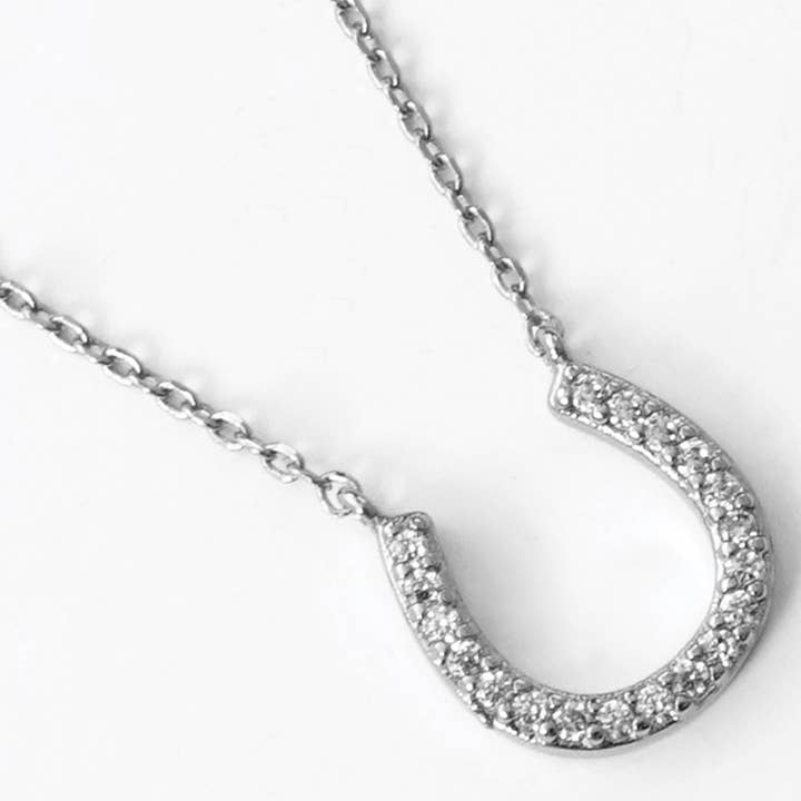 Fashion City – wholesale Hänge-/berlockhalsband – CZ guld-doppade hästsko halsband