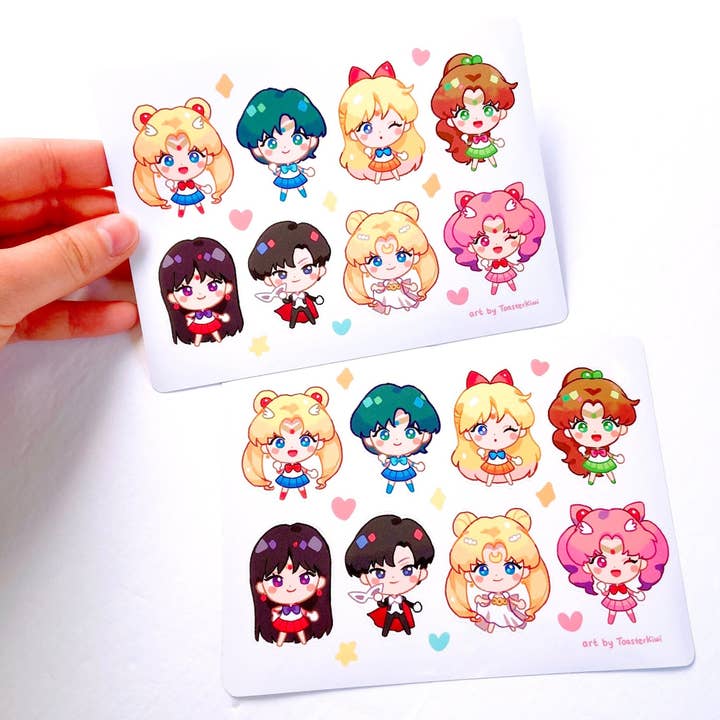 Sailor Scouts Sticker Sheets for wholesale by ToasterKiwi