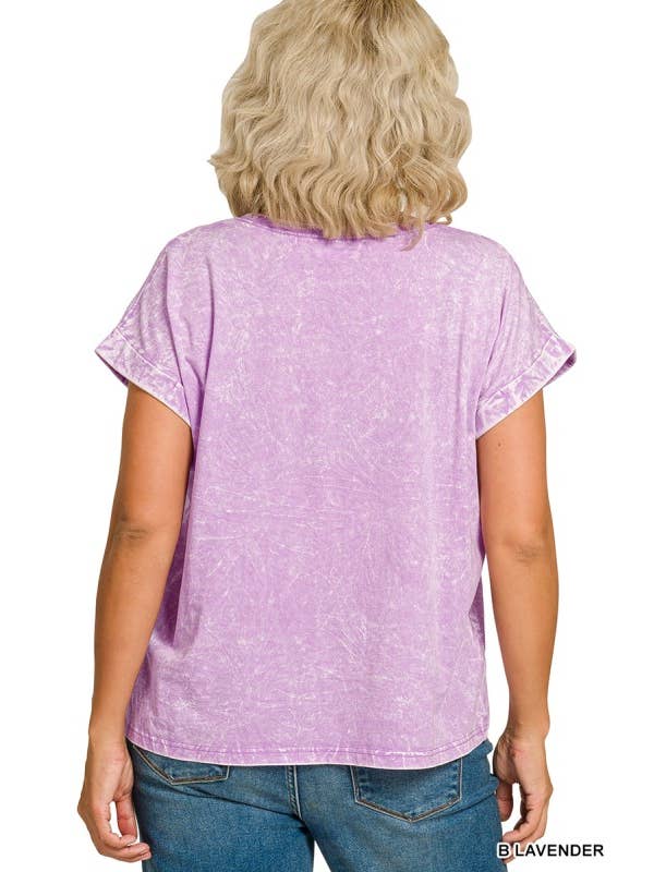 Vanilla Monkey - Vente Haut en maille – femme - T-shirt à manches courtes pliées, col rond, effet froissé Plus12