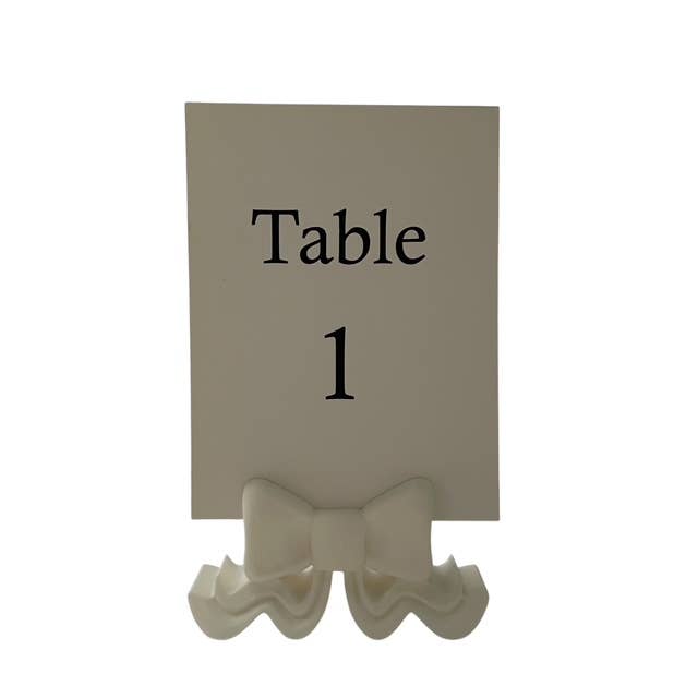 Bow Place Card Holders | Classic White | Set of 24 for wholesale by Table Talk Decor
