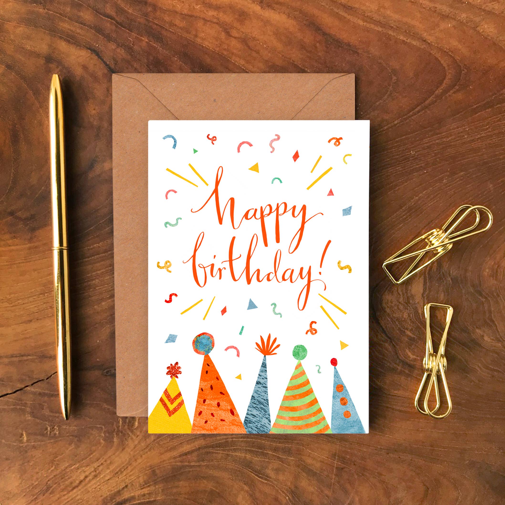 Emily Nash Illustration Greeting Cards - Vente Cartes d'anniversaire - Carte de vœux d'anniversaire chapeau | Carte d'anniversaire colorée1