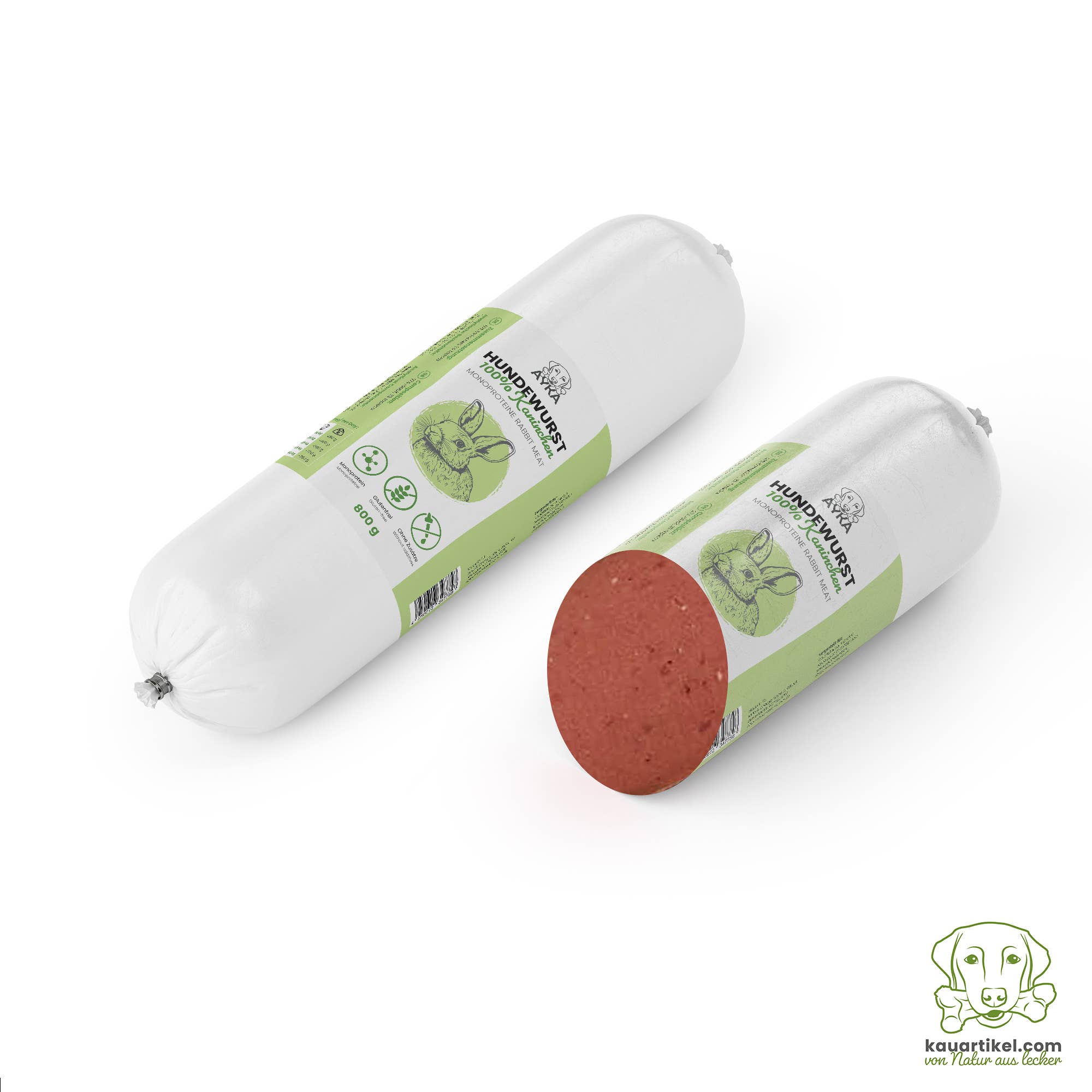 Kauartikel.com GmbH - Wholesale Pet Food - Dog - AYKA Dog Sausage Rabbit2