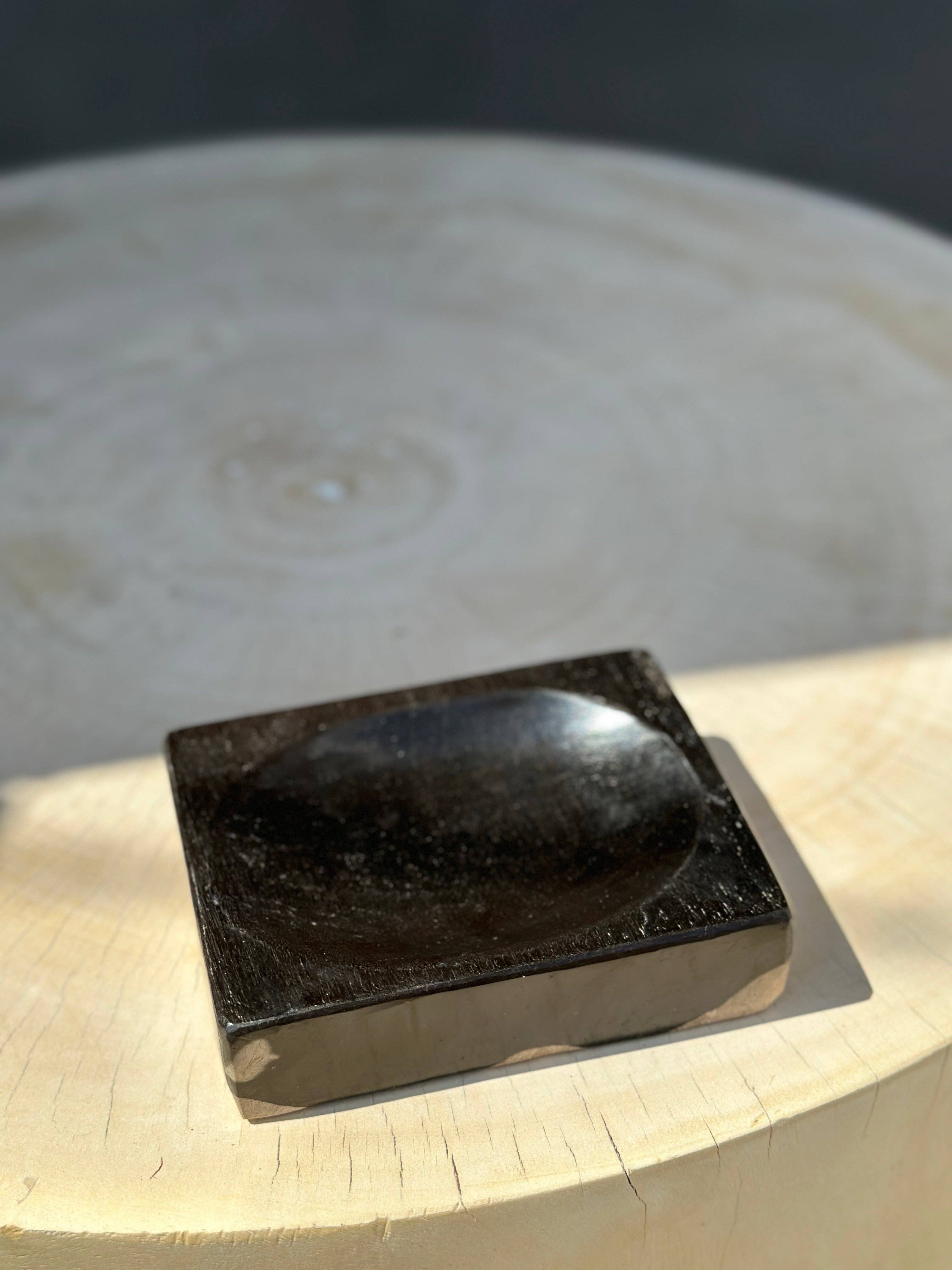 Office Objets - Wholesale Bath Soap Dish - Petrified wood soap dish with white underside17