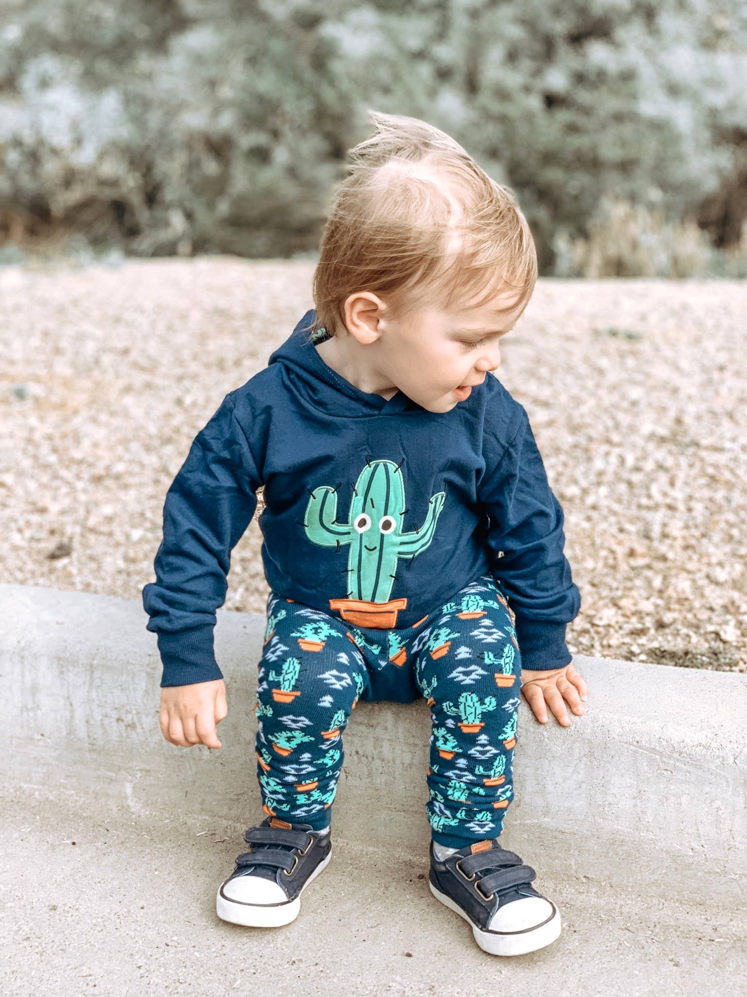 Doodle Pants - Vendita all'ingrosso Felpa con cappuccio - Bambini - Felpa con cappuccio Western Prickly Cactus per bambini e bambini3