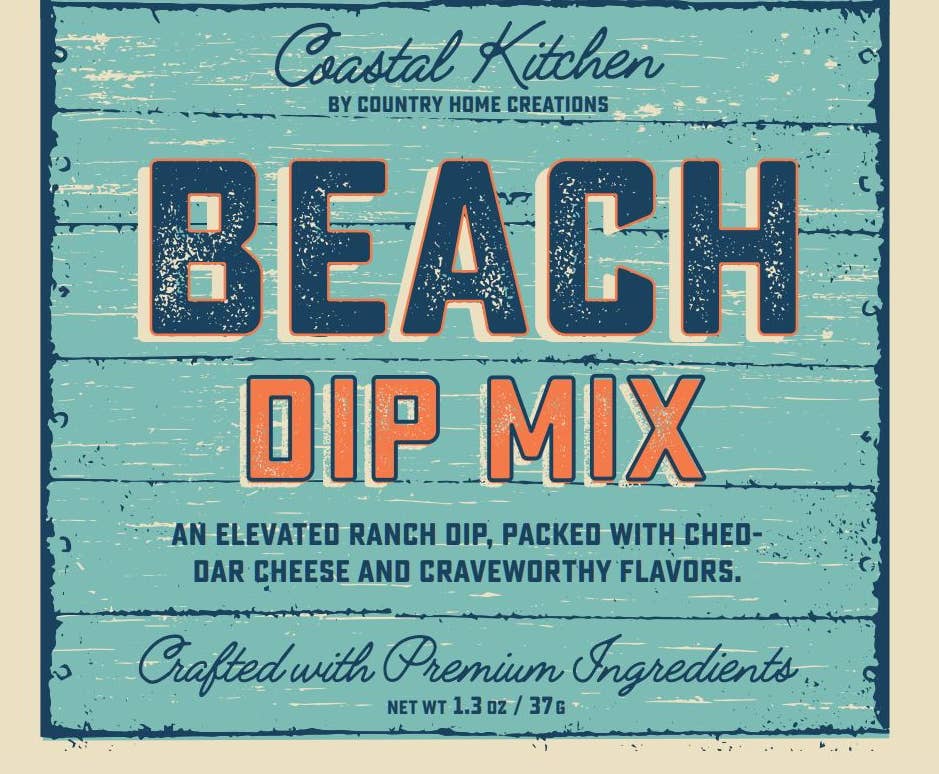 Country Home Creations - Wholesale Dip - Coastal Kitchen Beach Dip Mix