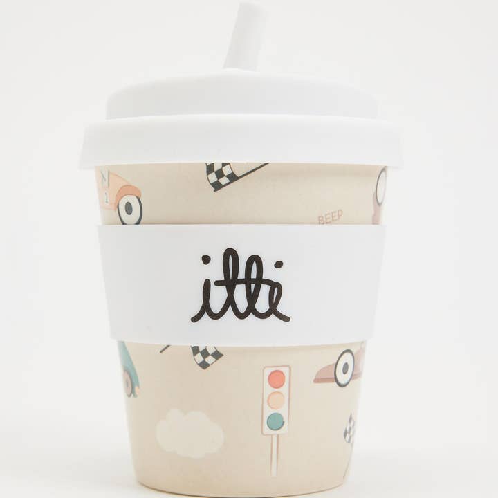240ml Itti Bamboo Baby Cino Cup + 1 Straw - Zoom Zoom for wholesale by Itti