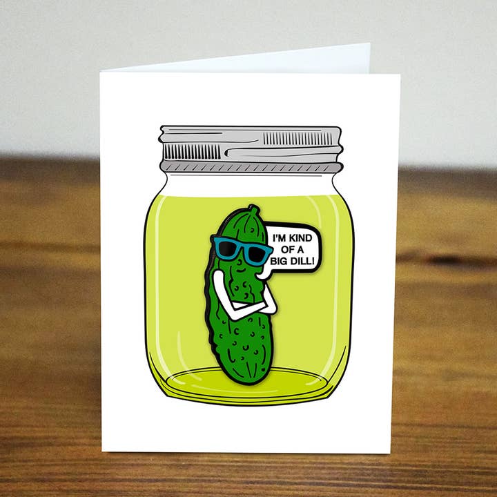 Ik ben een soort grote dille, augurk, email pin voor wholesale door Lifebeats Gifts