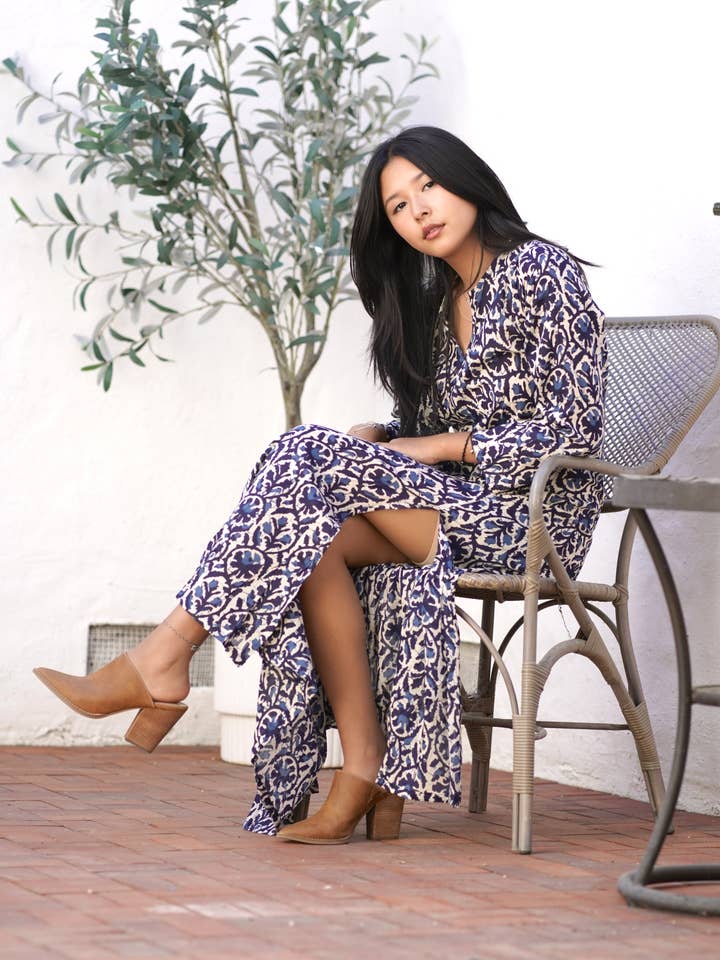 Calypso Aurora Dress Navy for wholesale on Faire6