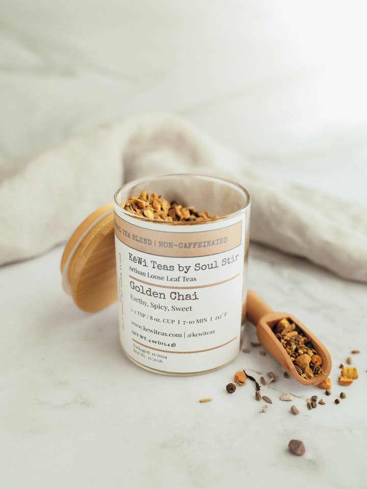 Golden Chai | Gurkmeja Kryddat Te-blandning för wholesale av KēWi Teas by Soul Stir