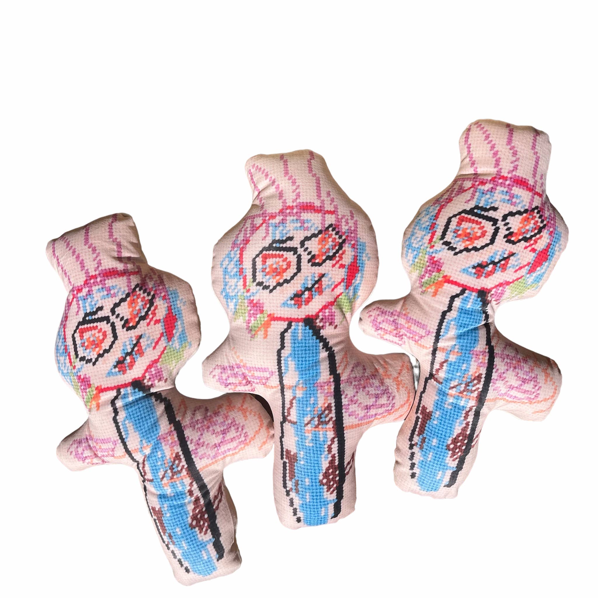 Mommani Threads – Großhandel Kuschel-/Plüschtier – Kind & Baby – Samtiger SWAG MONSTER geformtes handgefertigtes funky Plüschkissen6