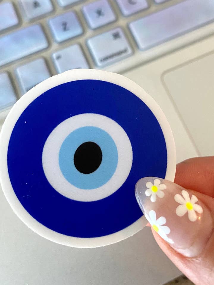 Adesivo de vinil mau-olhado | Adesivo para laptop | Olho que tudo vê | Decalque de vinil à prova d'água | por atacado de Papi Hour