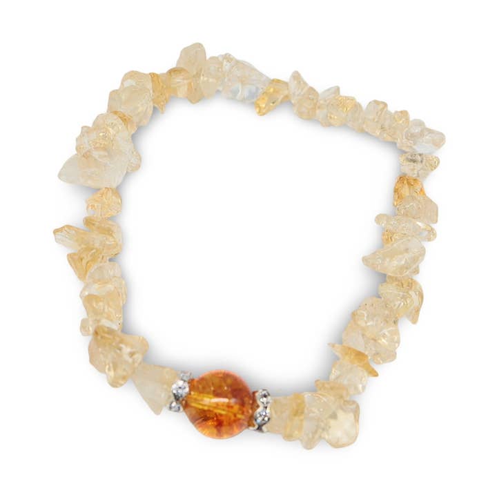 Bracelet - Citrine - Chips & Bead for wholesale by Arômes & Évasions