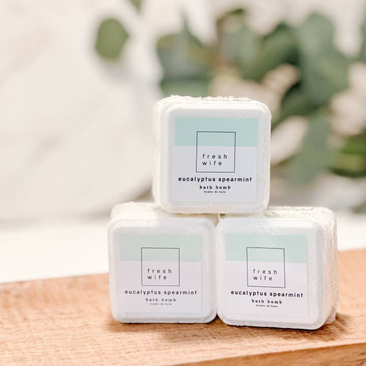 Eucalyptus Spearmint Bath Bomb for wholesale by The Fresh Wife Soap Company