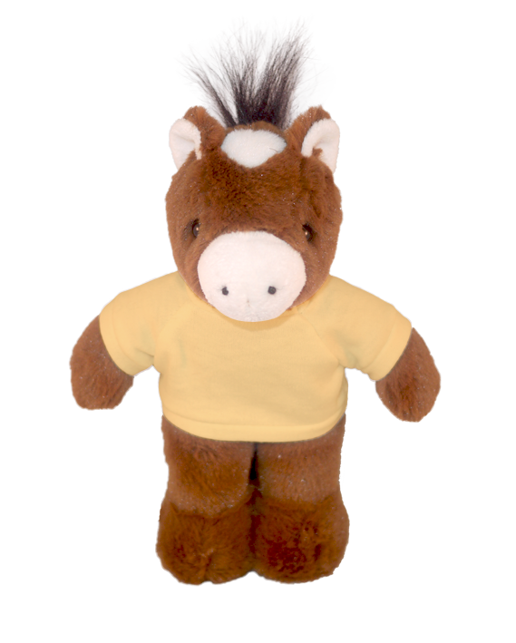 Plushland - Wholesale Stuffed/Plush Toy - Kids & Baby - Plush Floppy Horse with Personalized Tee  8"12