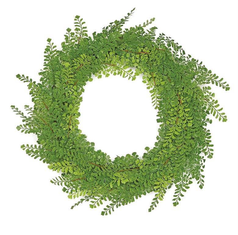 Select Artificials, Inc. - Vente Couronne - Couronne de Capillaire Doux au Toucher, 24", Vert