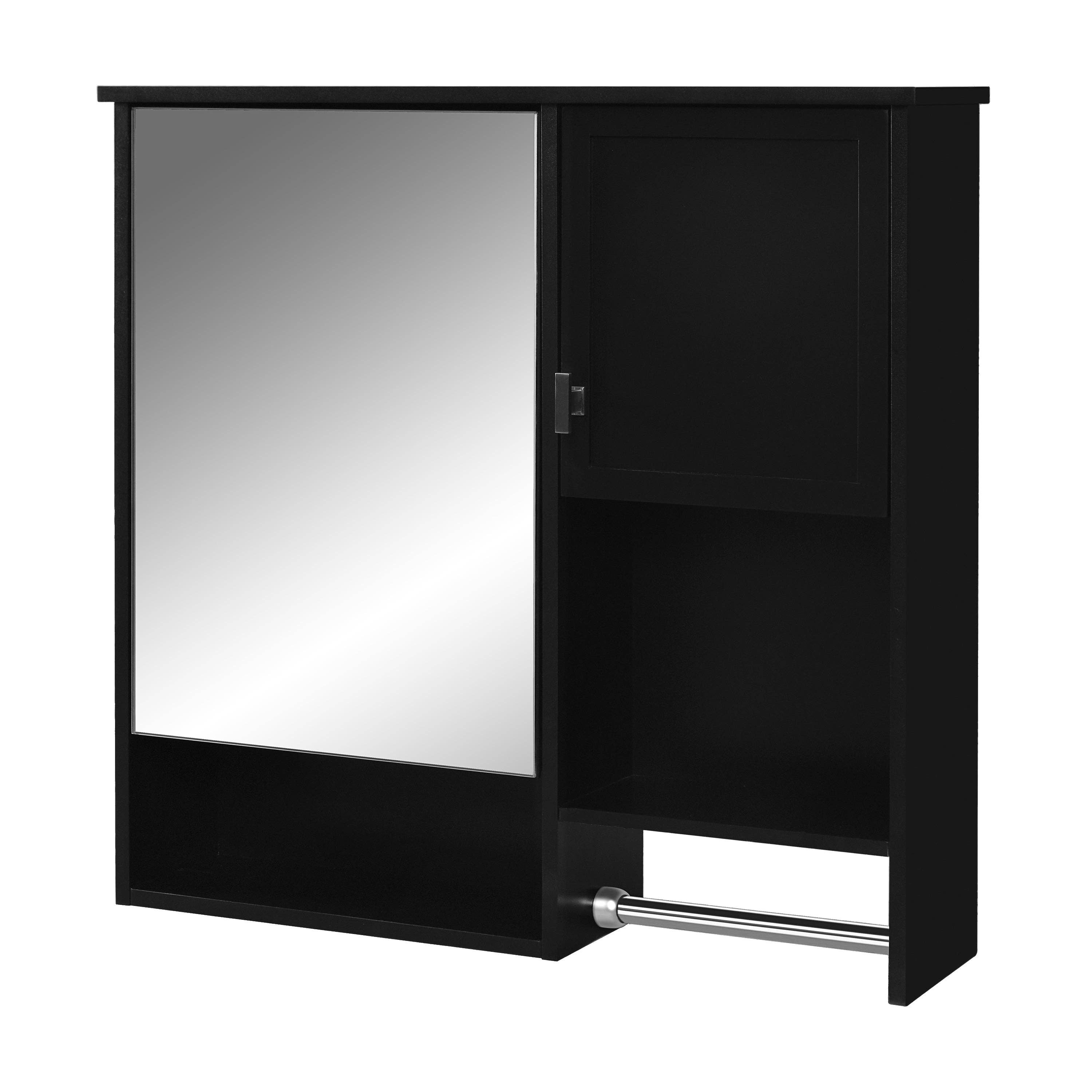 39F Inc. - Vente Armoire - Armoire de salle de bain murale noire avec miroir, 29x28 pouces11