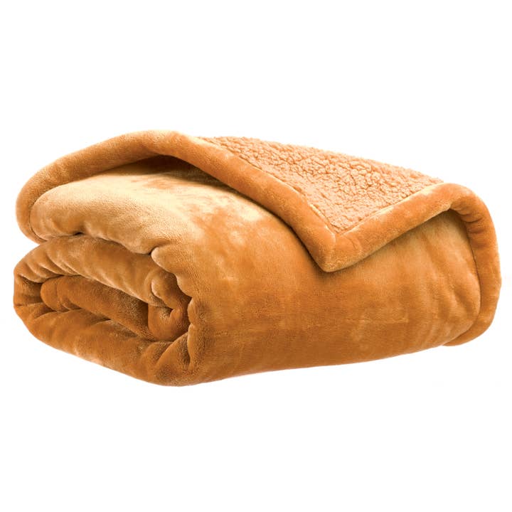 Plaid Michka in bronzo 130 x 160 per la vendita all'ingrosso da parte di Maison Vivaraise & La Cerise sur le Gâteau