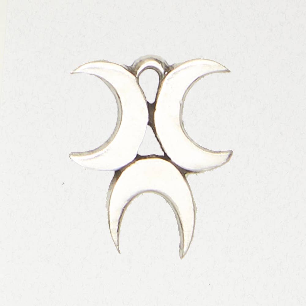 Nirvana LLC – wholesale Individual charm/pendant – Goddess Pewter Pendant Necklace – The Triple Moon