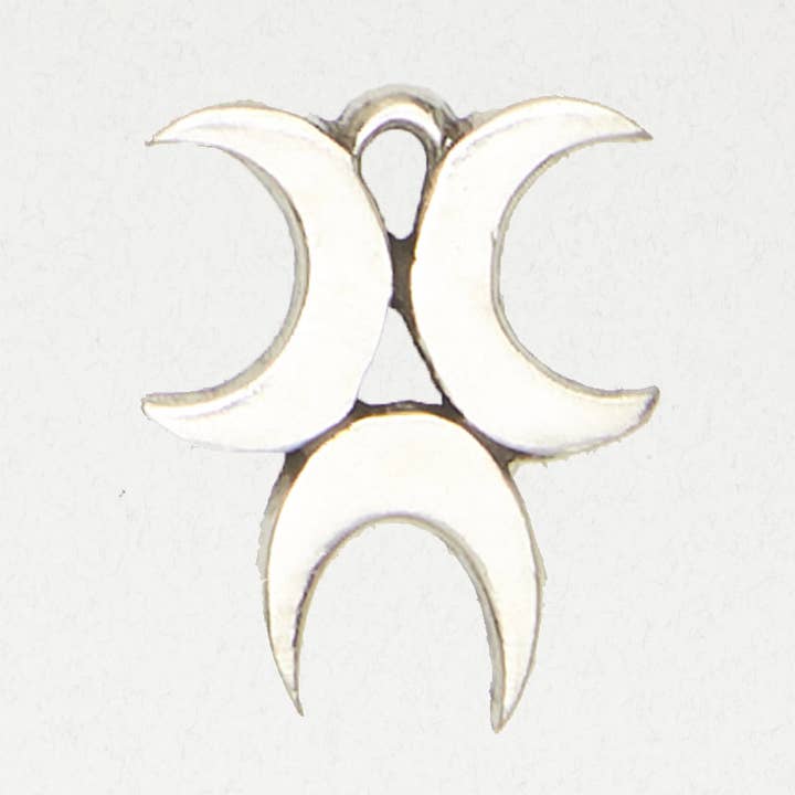 Nirvana LLC – wholesale Individual charm/pendant – Goddess Pewter Pendant Necklace – The Triple Moon0