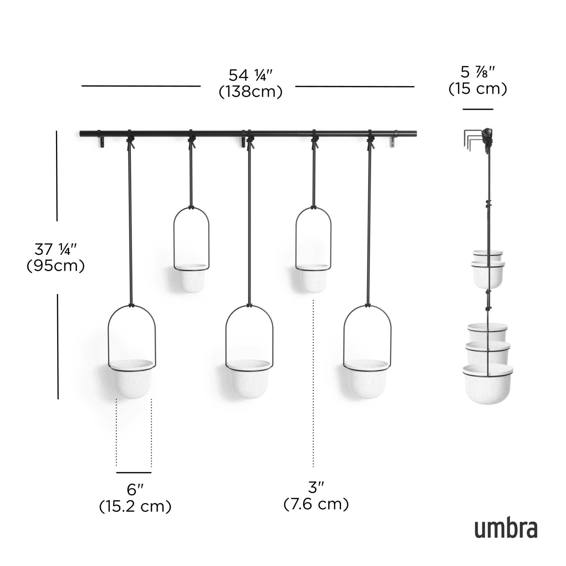 Umbra - Wholesale Hanging Planter - Triflora Hanging Planters, Set of 515