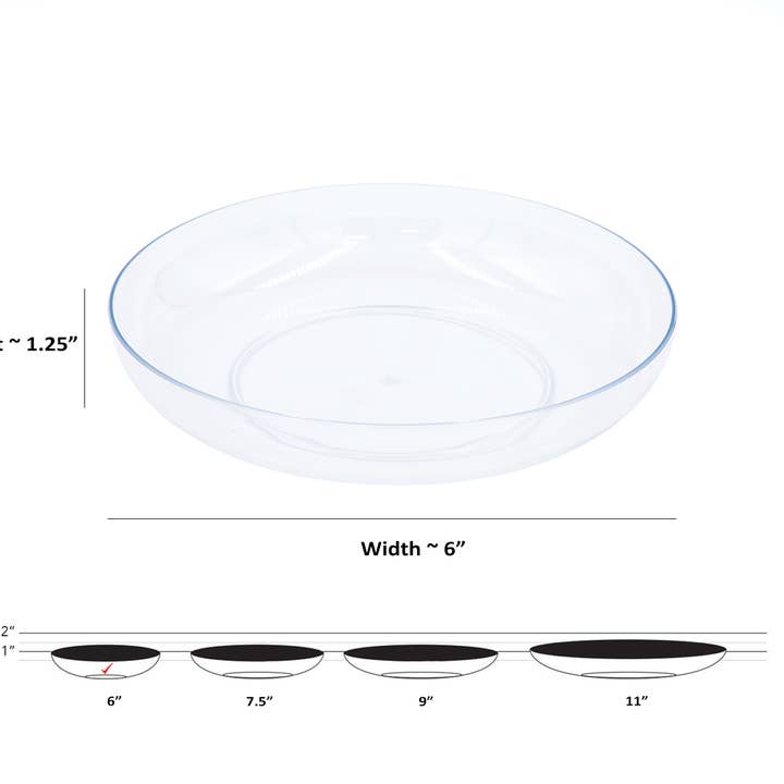 WGV International - Wholesale Decorative Plate/Dish/Bowl - WGV Clear Plastic Lomey Designer Dish - 6"H