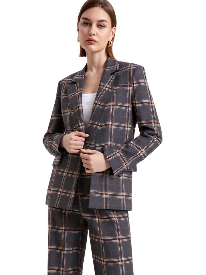 BR11169 ITALIAN PLAID JACKET for wholesale by Becky Rose