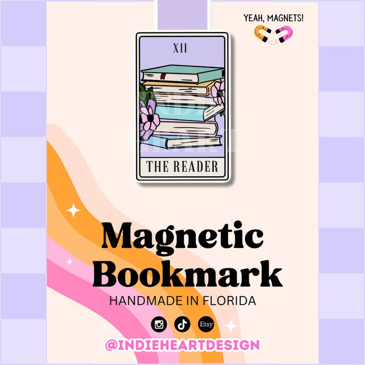 The Reader Tarot | Magnetic Bookmark for wholesale by Indie Heart Studio
