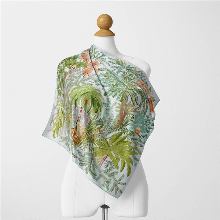 ACCITY - Wholesale Scarf - Women's - 20.9" Silky Satin Square Scarf – Sweet Cream Style_CWASC06428