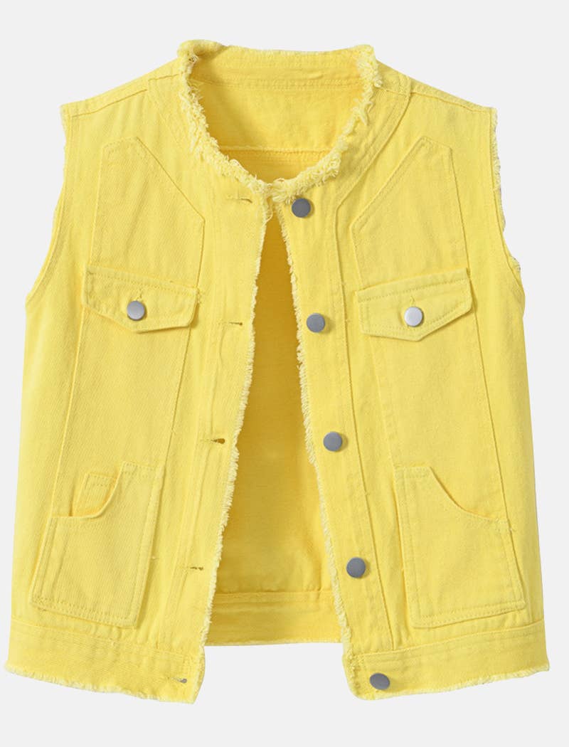 EmberLoom - Venta al por mayor Chaleco de abrigo - Mujer - Chaleco vaquero blanco sin mangas11