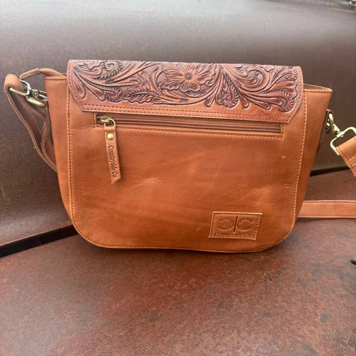 Texas Western Cowhide Bags and More - Wholesale Crossbody Bag - Women's - Tooled Leather Western Purse LIMITED EDITION ONLY 20 MADE