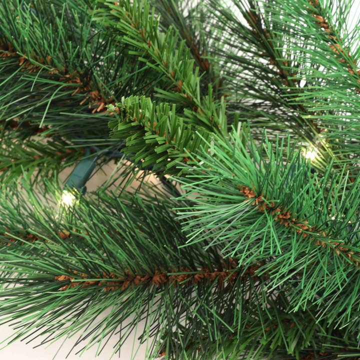 Larksilk - Wholesale Bunting/Garland - 9' Pre-Lit Majestic Pine Christmas Garland, 160 Faux Tips