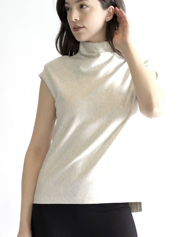 Devin Funnel Neck Sleeveless Top for wholesale by Capote