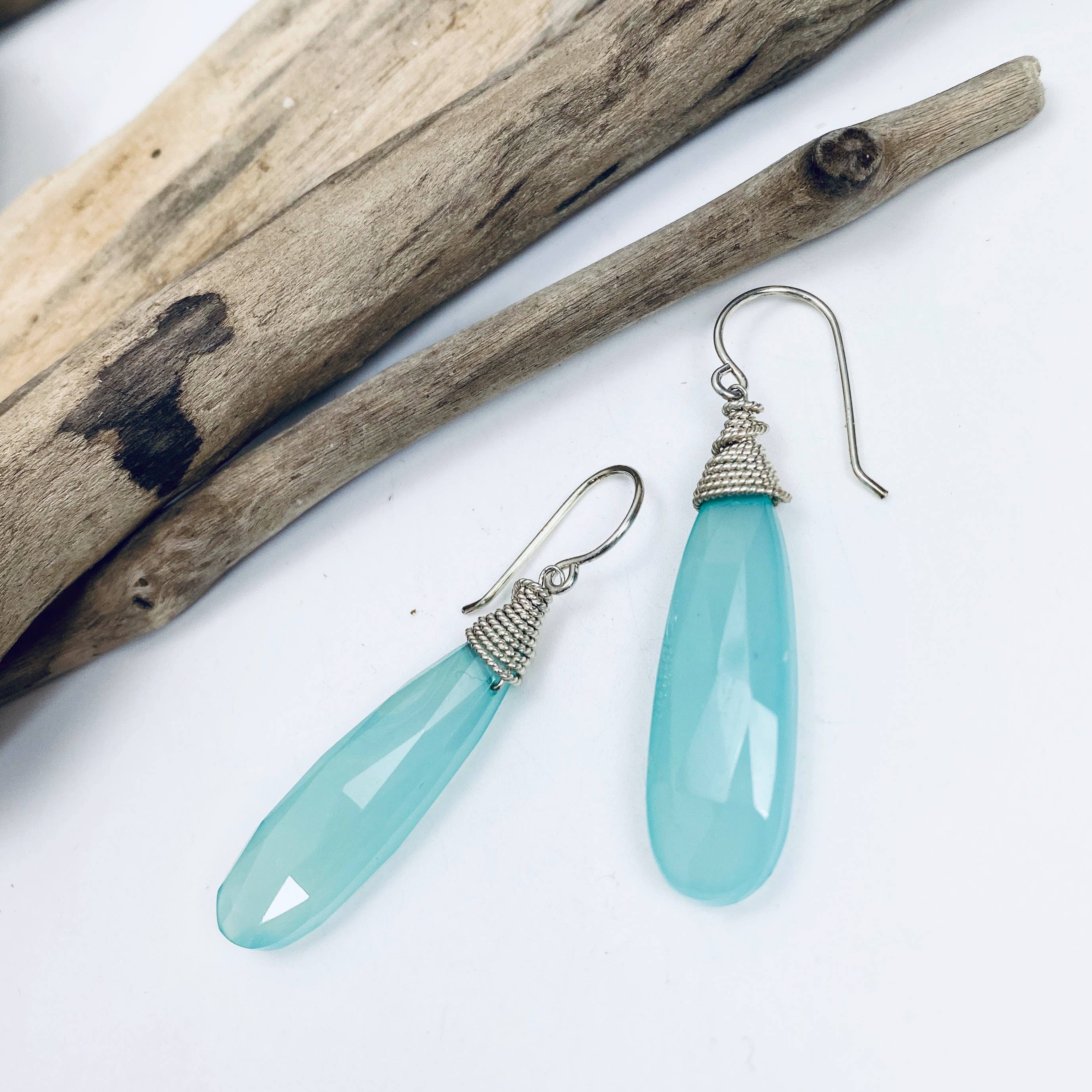 Laura J Designs - Vente Boucles d'oreilles pendantes - Boucles d'oreilles Tsunami1