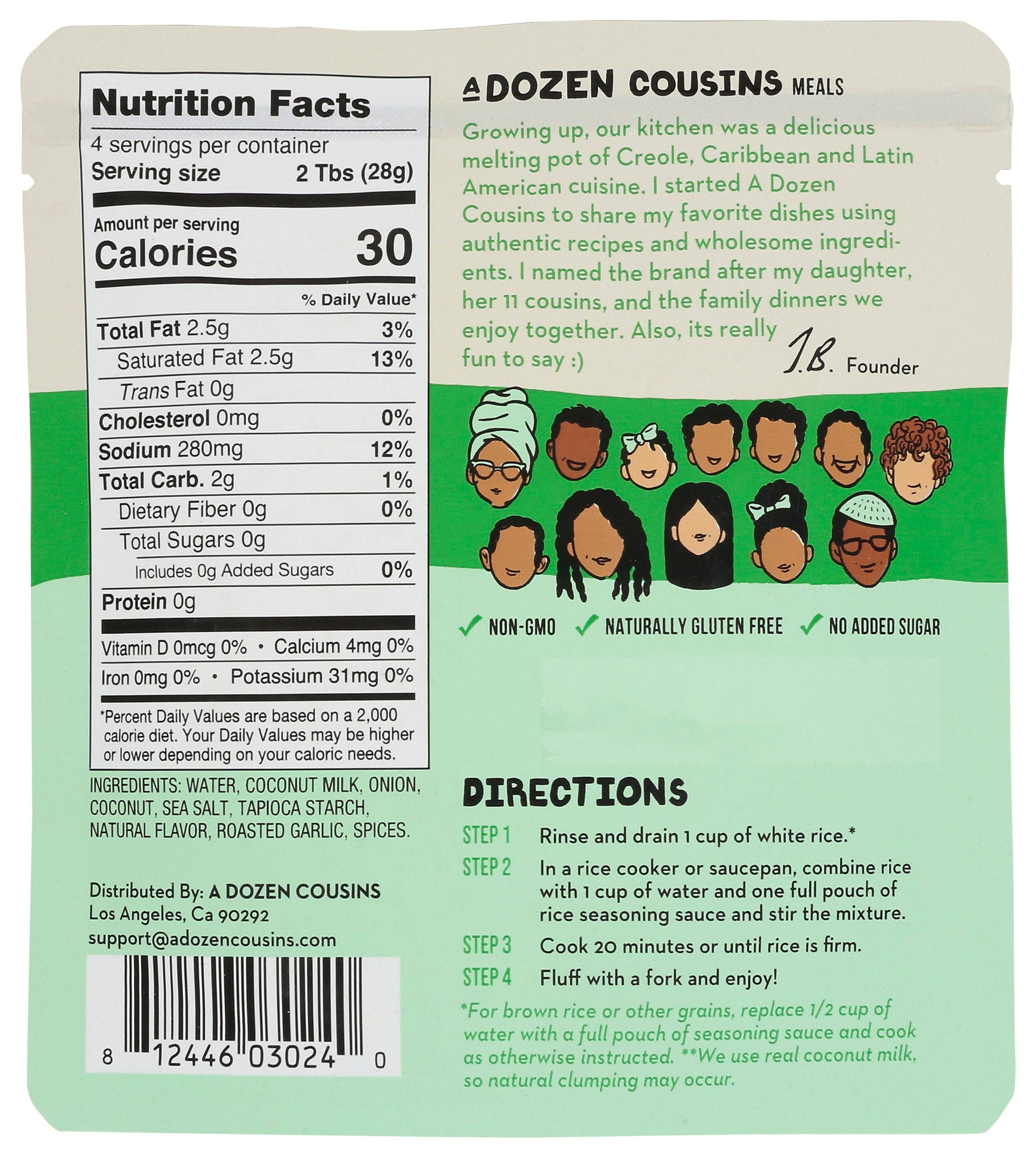 Everyday Supply Co - Wholesale Rice - A DOZEN COUSINS RICE CARIBBEAN CCNUT SAUC - Case of 101