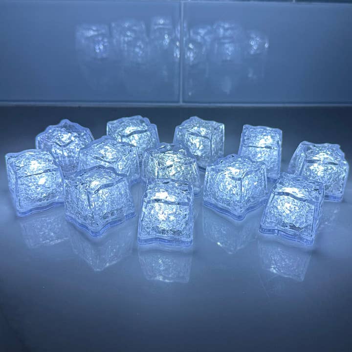 REVO Coolers - Wholesale Light-Up Toy - Kids & Baby - REVO White Light Up Ice Cube | Best cube in the market | 12 Pack