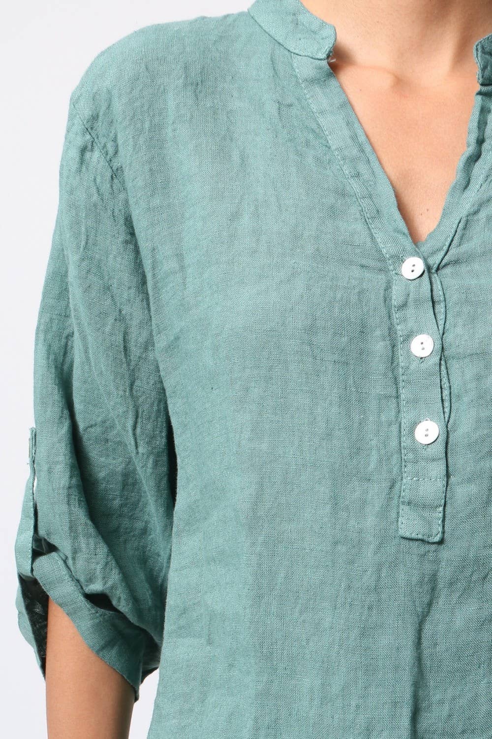 LÉA & LUC - Wholesale Button Down Shirt - Women's - 100% Linen Blouse REF. 636748