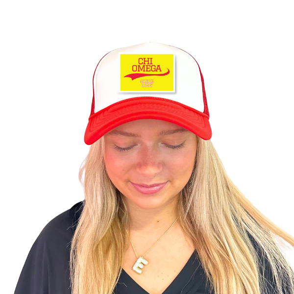 Sarahndipity Shop - Wholesale Trucker Hat - Women's - Sorority Trucker Hat w/ Patch - Collegiate Design43
