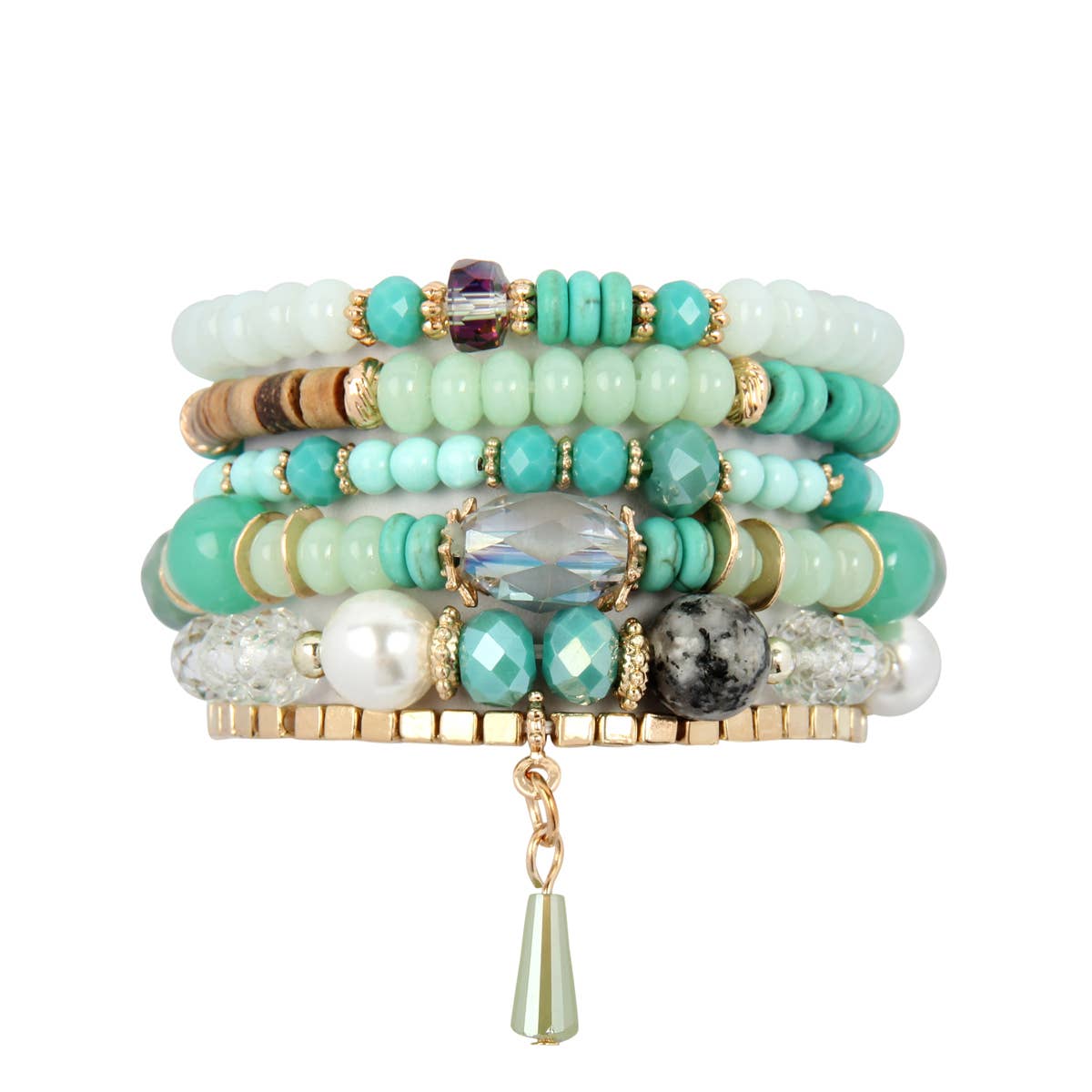 MYS Wholesale Inc - Wholesale Jewelry Set - Multi Stone Beads Stackable Bracelet10