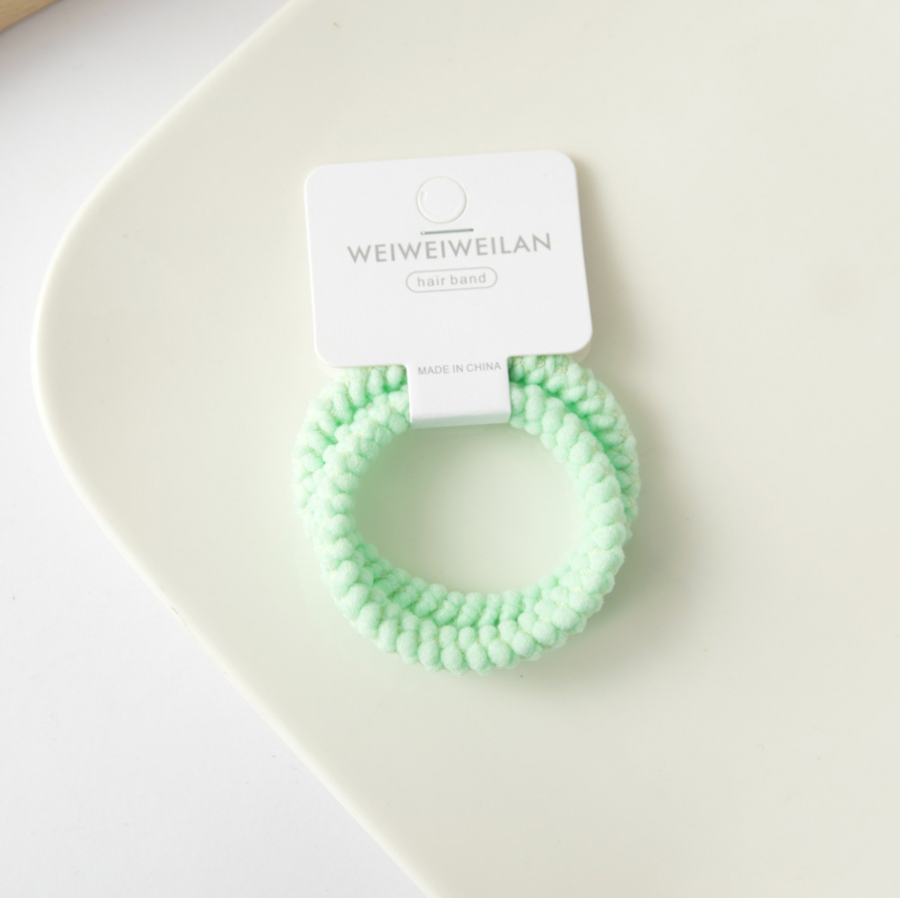 XO Fashion - Wholesale Hair Tie - HT5008 Solid Color Cute Missy Hair Tie 2/unit2
