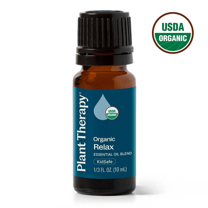 Mélange d'huiles essentielles biologiques Relax 10 mL pour la vente par Plant Therapy