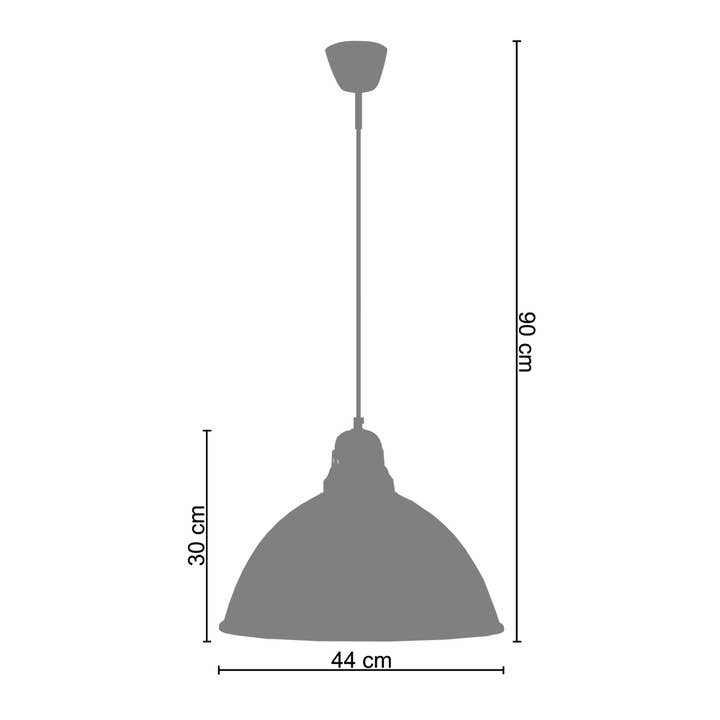 Tosel Shop – Großhandel Kronleuchter/Hängeleuchte – BACINO - Kuppel-Pendelleuchte aus Metall, braun